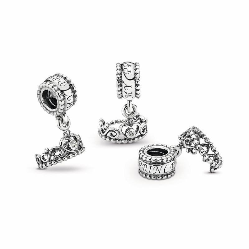 Pandora My Princess Dangle Charm Ireland - Sterling Silver/Cubic Zirconia - 601249UHL